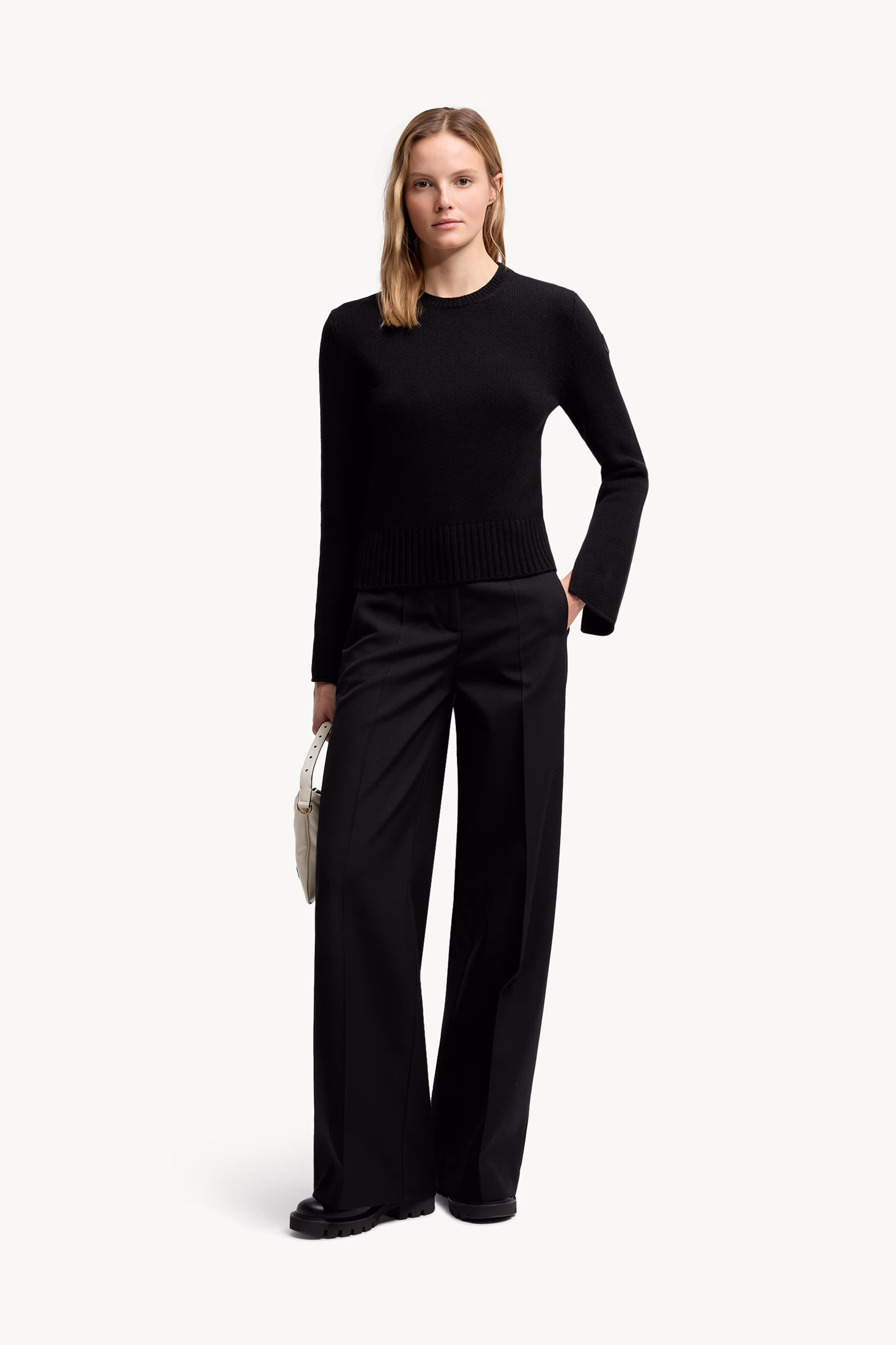Pull en laine et cachemire Femmes Noir Moncler 0